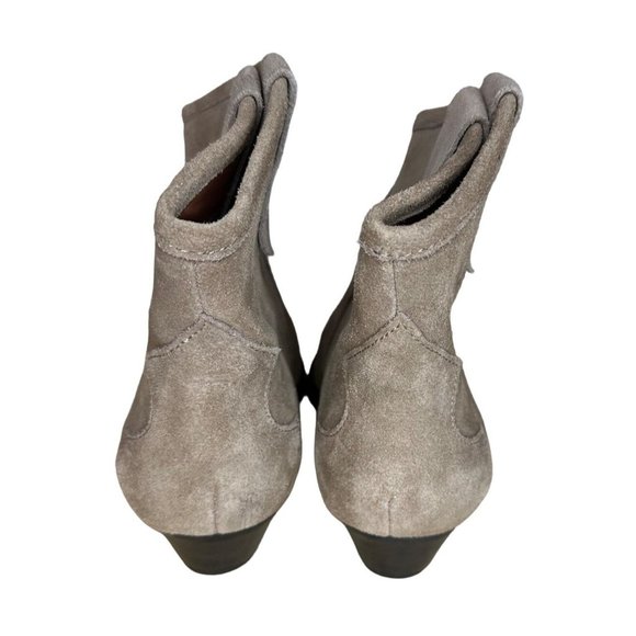 Chelsea & Violet Women's Goldy Tan Suede Ankle Low Heel Western Style Boots Size - Picture 6 of 8